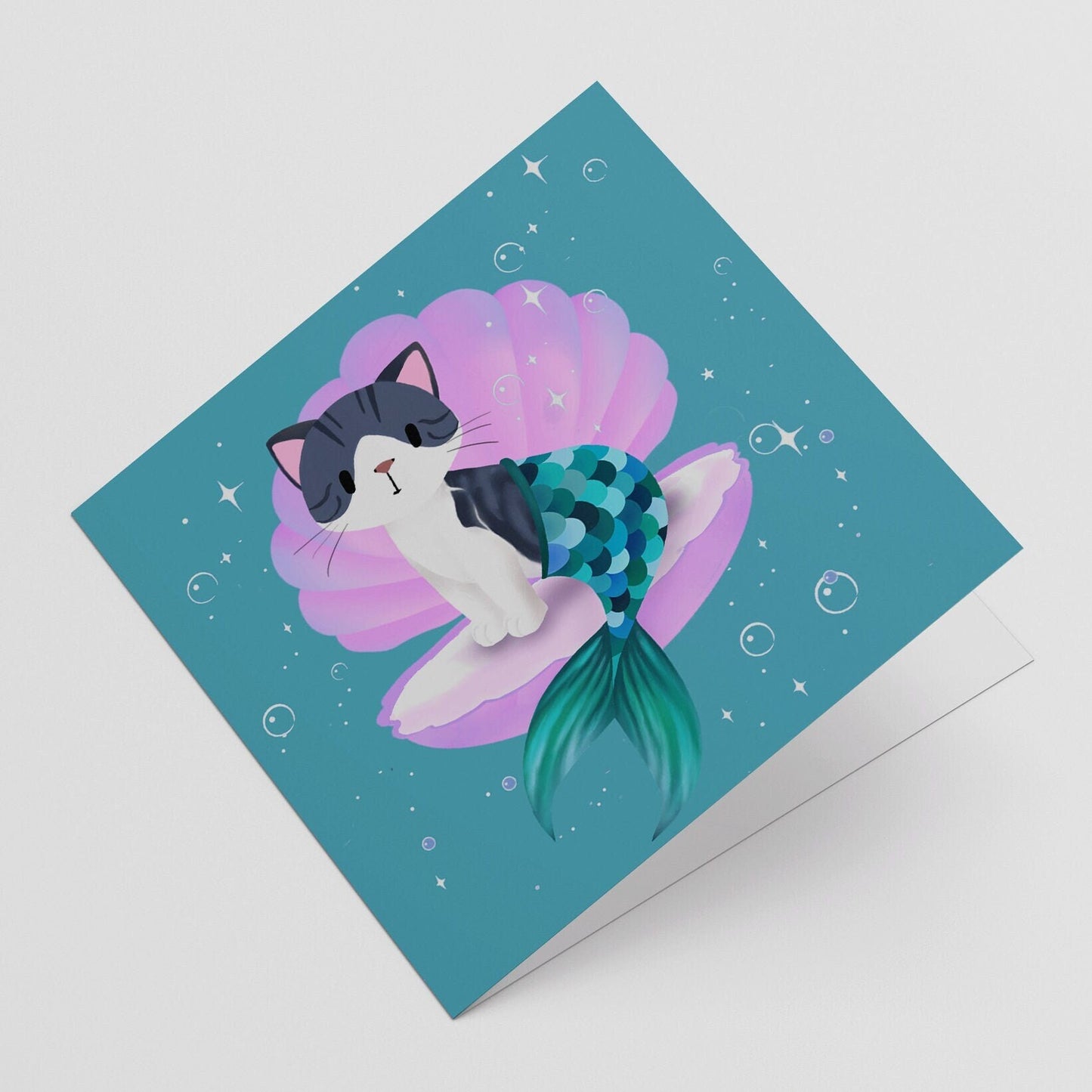 Rocky the Purrmaid - Any Occasion Greeting Card, Greeting Cards/Postcards, Greeting & Note Cards