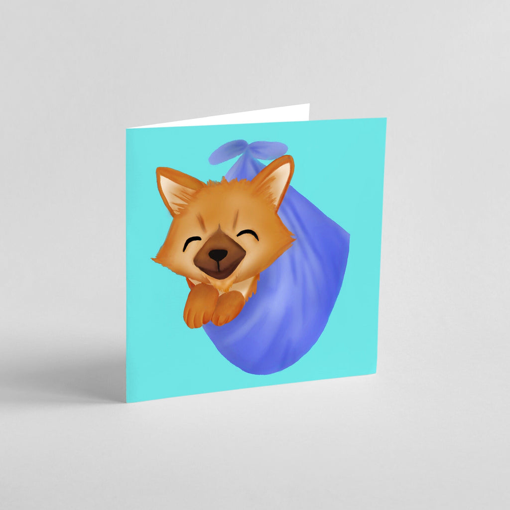 Archer the Pomsky - New Baby Greeting Card, Greeting Cards/Postcards, Greeting & Note Cards