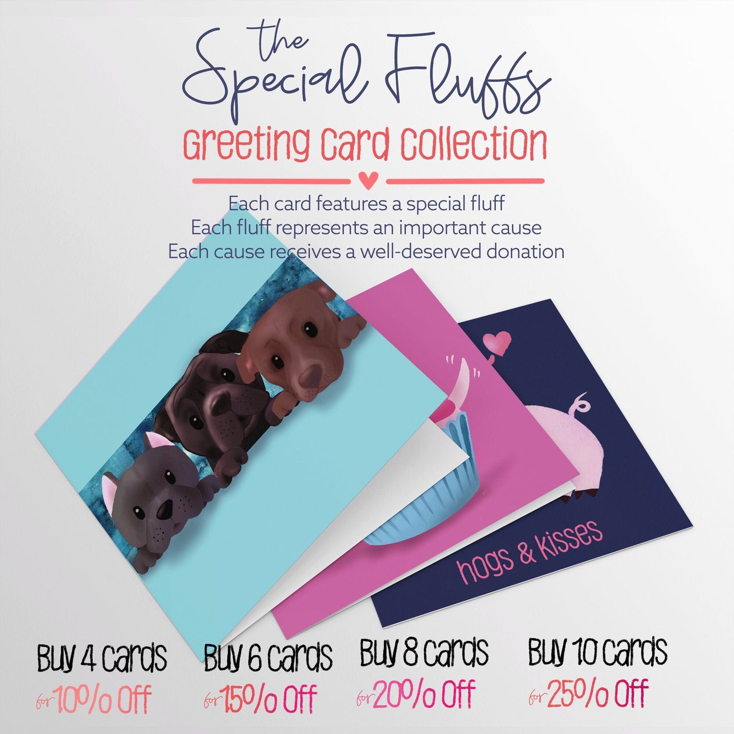 Tonka Hoku & Gordo Bullies - Any Occasion Greeting Card, Greeting Cards/Postcards, Greeting & Note Cards