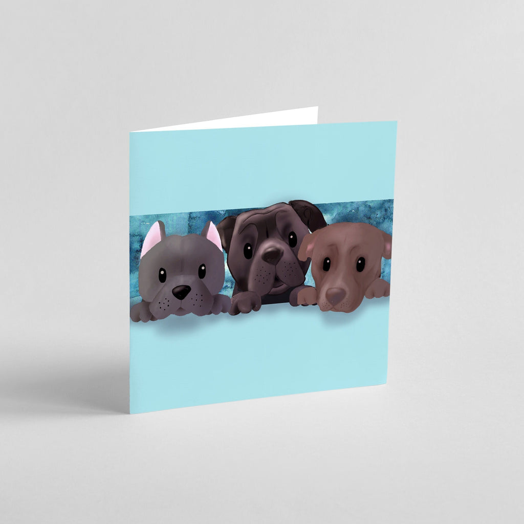 Tonka Hoku & Gordo Bullies - Any Occasion Greeting Card, Greeting Cards/Postcards, Greeting & Note Cards