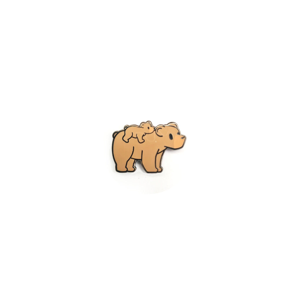 Mama Bear and Baby Bear, Piggy Back Ride - Small Enamel Pin, Mother’s Day Gift, Pins, Brooches & Lapel Pins