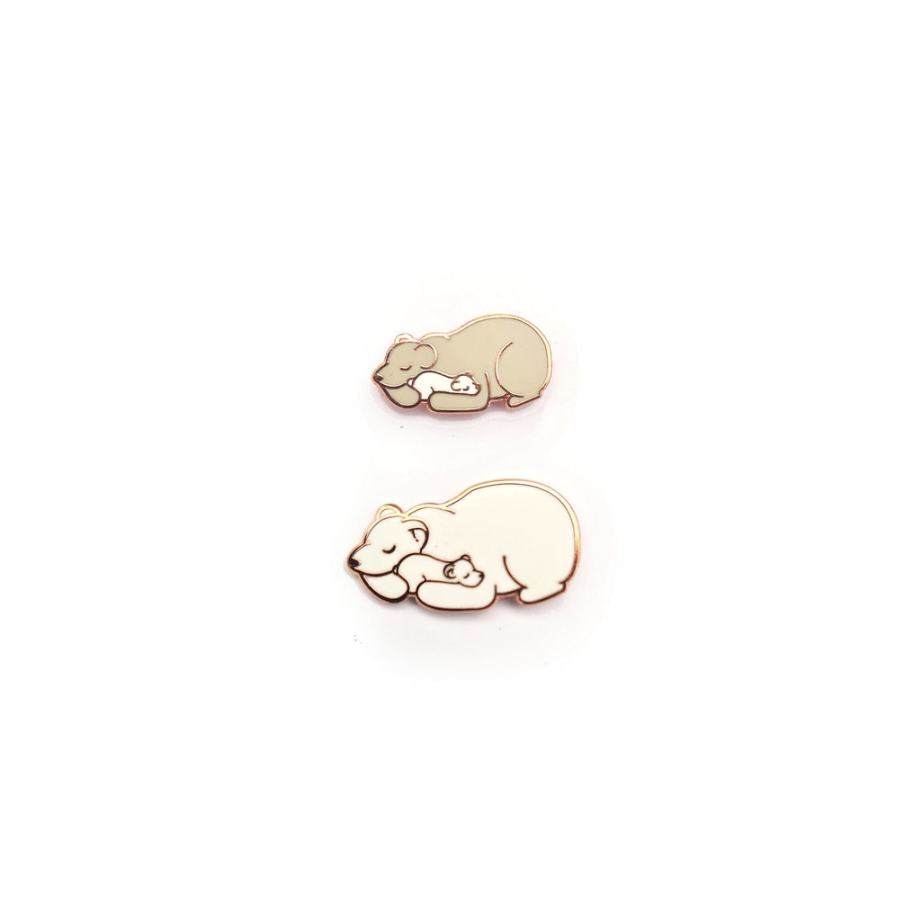 Mama Bear and Baby Bear, Sleeping - Small Enamel Pin, Mother’s Day Gift, Pins, Brooches & Lapel Pins