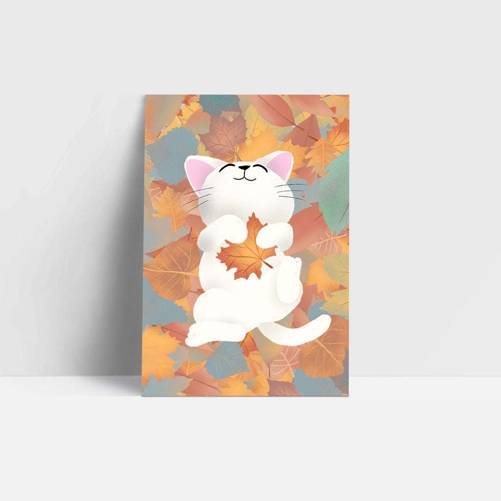 Kitty in Season (Autumn, Spring, Summer, Winter) Postcard Set of 4, Greeting Cards/Postcards, Post Cards