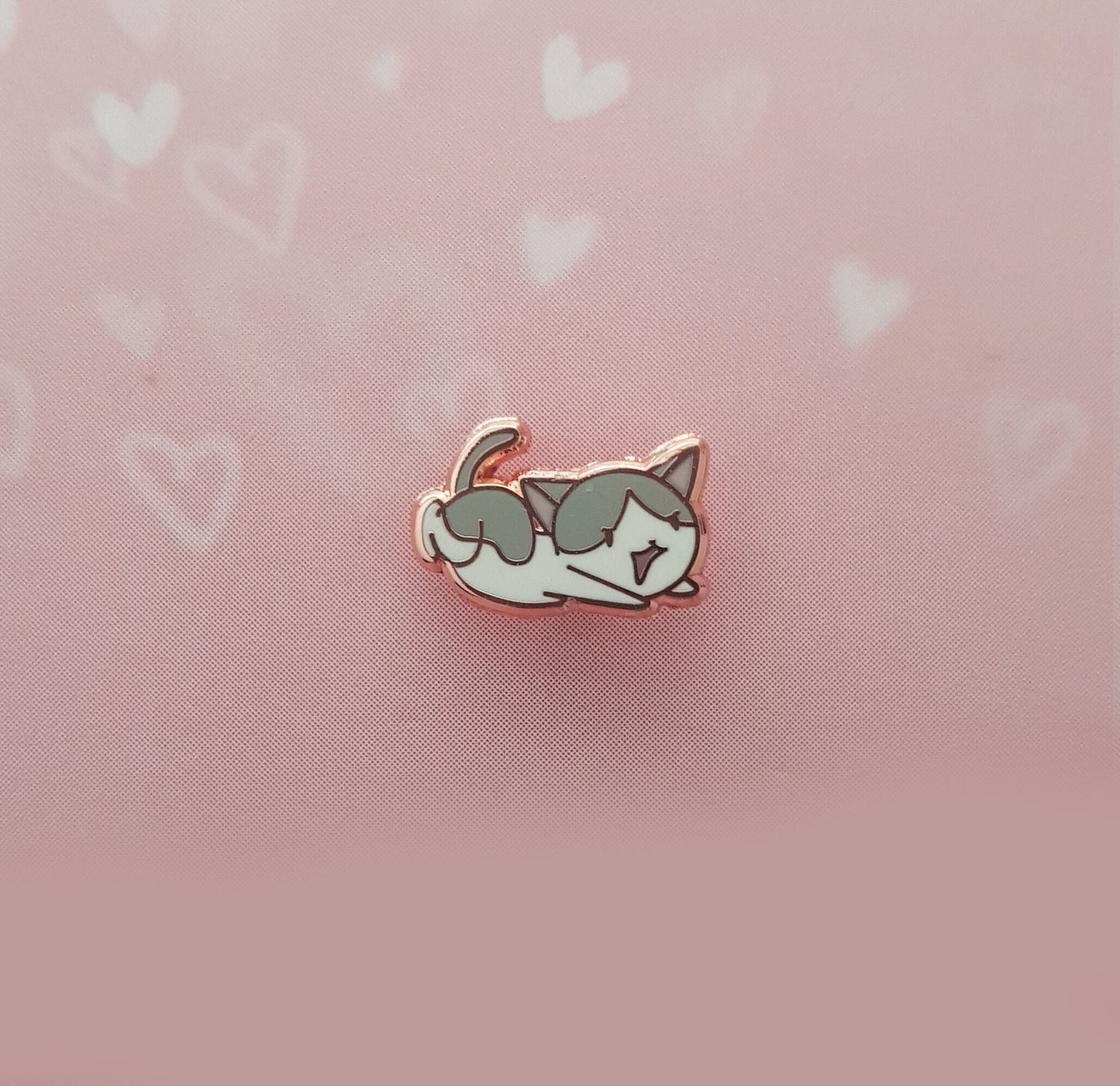 Mac the Pouncing Cat - Tiny Enamel Pin, Pins, Brooches & Lapel Pins