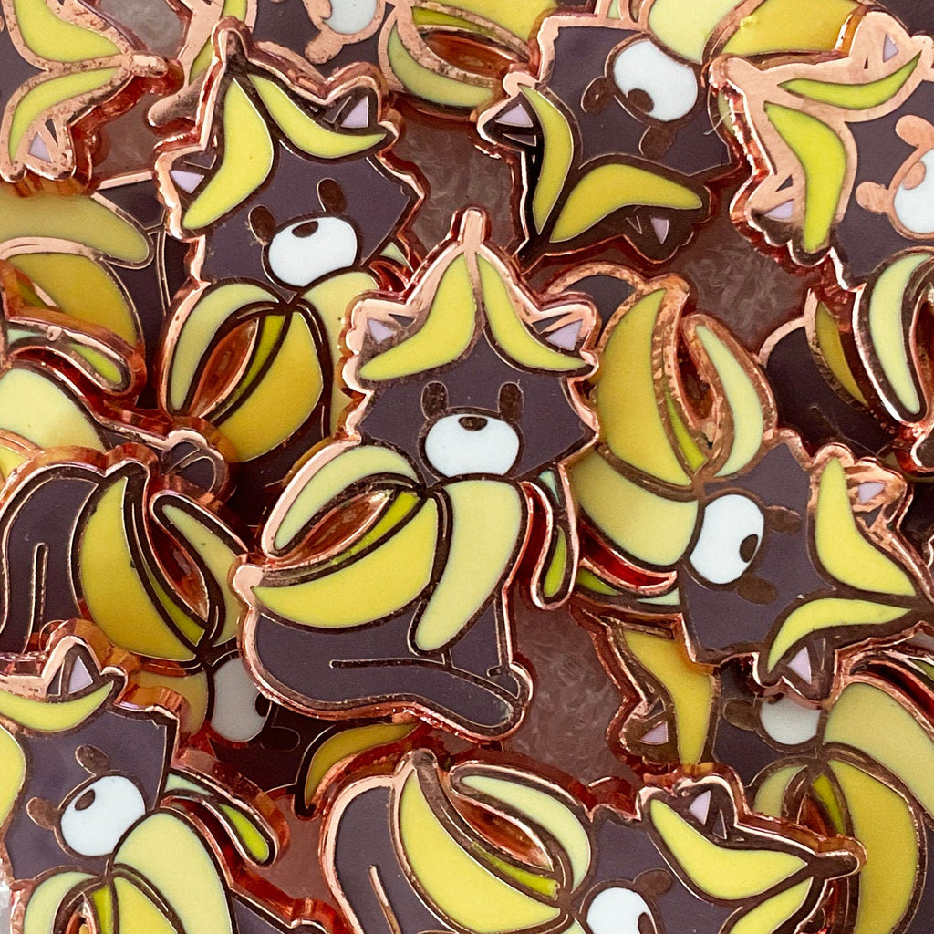 Banana Kitty - Small 0.8&quot; Enamel Pin, Pins, Brooches & Lapel Pins