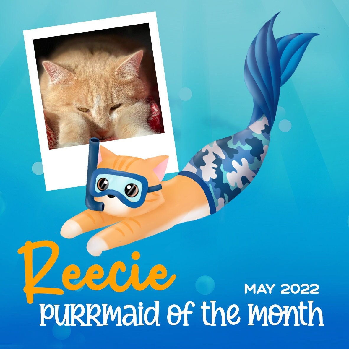 Purrman Reecie (Purrmaid of the Month, May 2022) - Small Enamel Pin, Charity Pin, Pins, Brooches & Lapel Pins