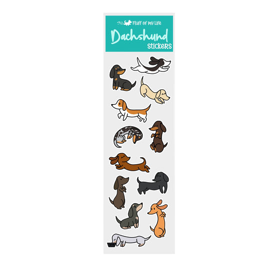 Sticker Sheet - Mini Dachshunds (2&quot; x 7&quot;), Sticker Sheet, Decorative Stickers