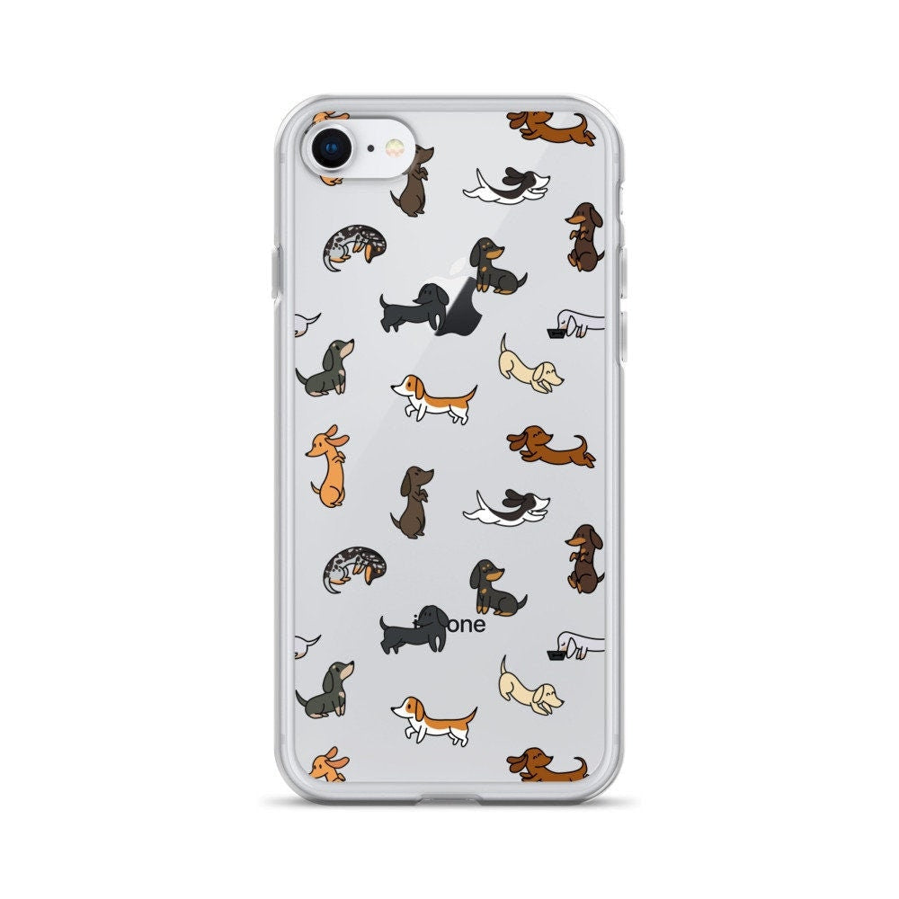 Dachshunds Patterned iPhone Clear Case Dachshunds Patterned iPhone Clear Case