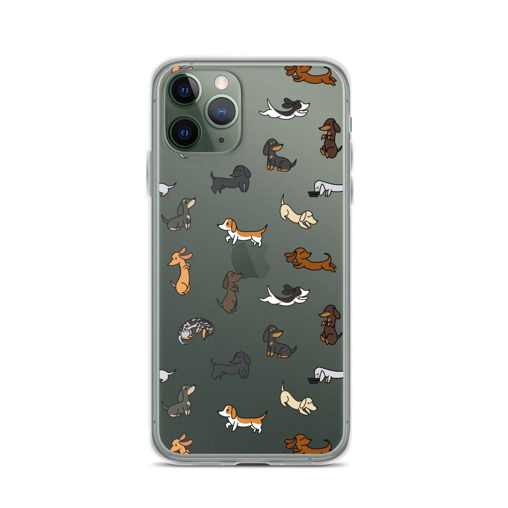 Mini Dachshund Pattern Coloured iPhone Case, Phone Cases, Mobile Phone Cases