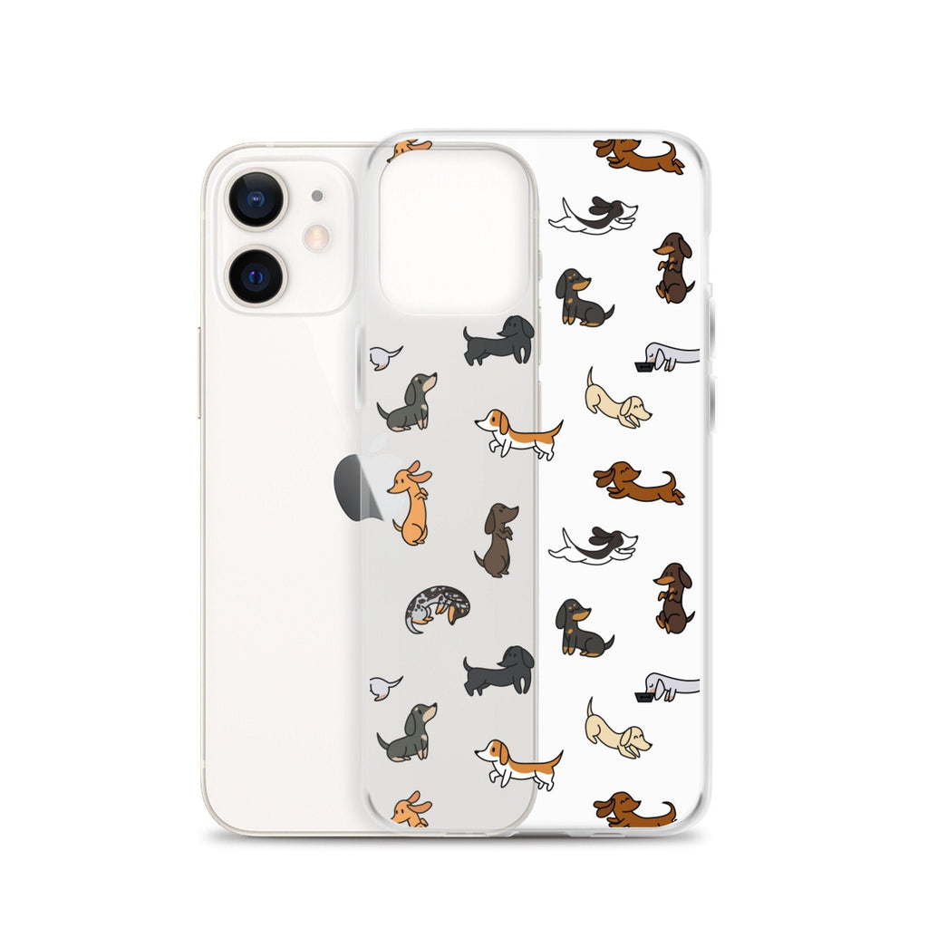 Mini Dachshund Pattern Coloured iPhone Case, Phone Cases, Mobile Phone Cases