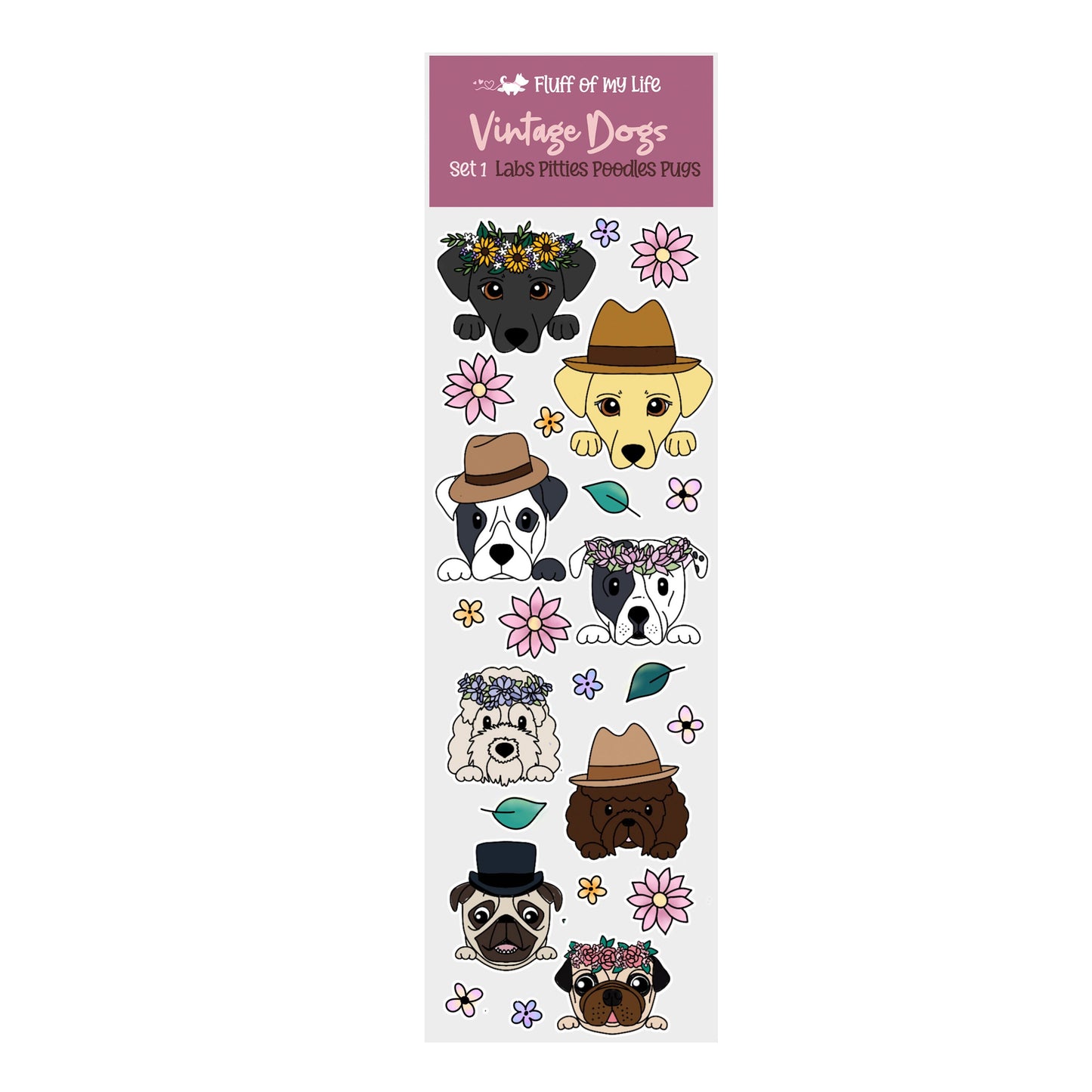 Sticker Sheet - Vintage Dogs