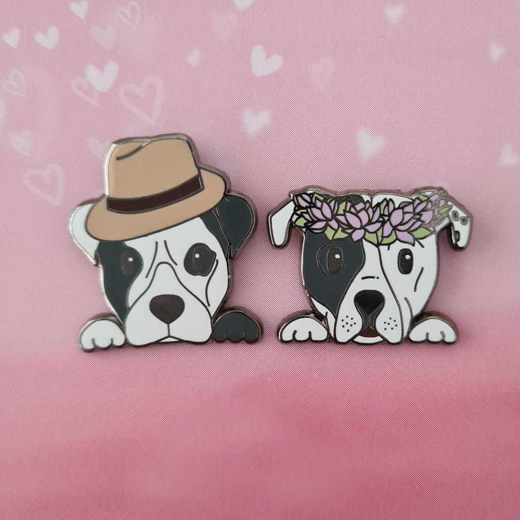 Pair of Pitties - Small Enamel Pins, Pins,