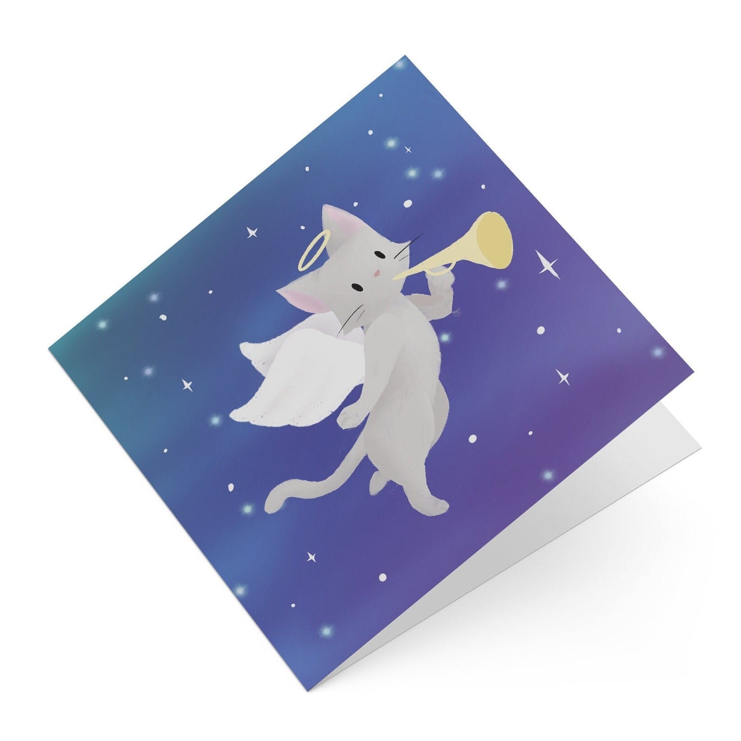 Holiday Greeting Card - Xmas Angel (Christmas Greeting Cards, Charity Christmas Card, Cute Dog Card), Greeting Cards/Postcards, Greeting & Note Cards