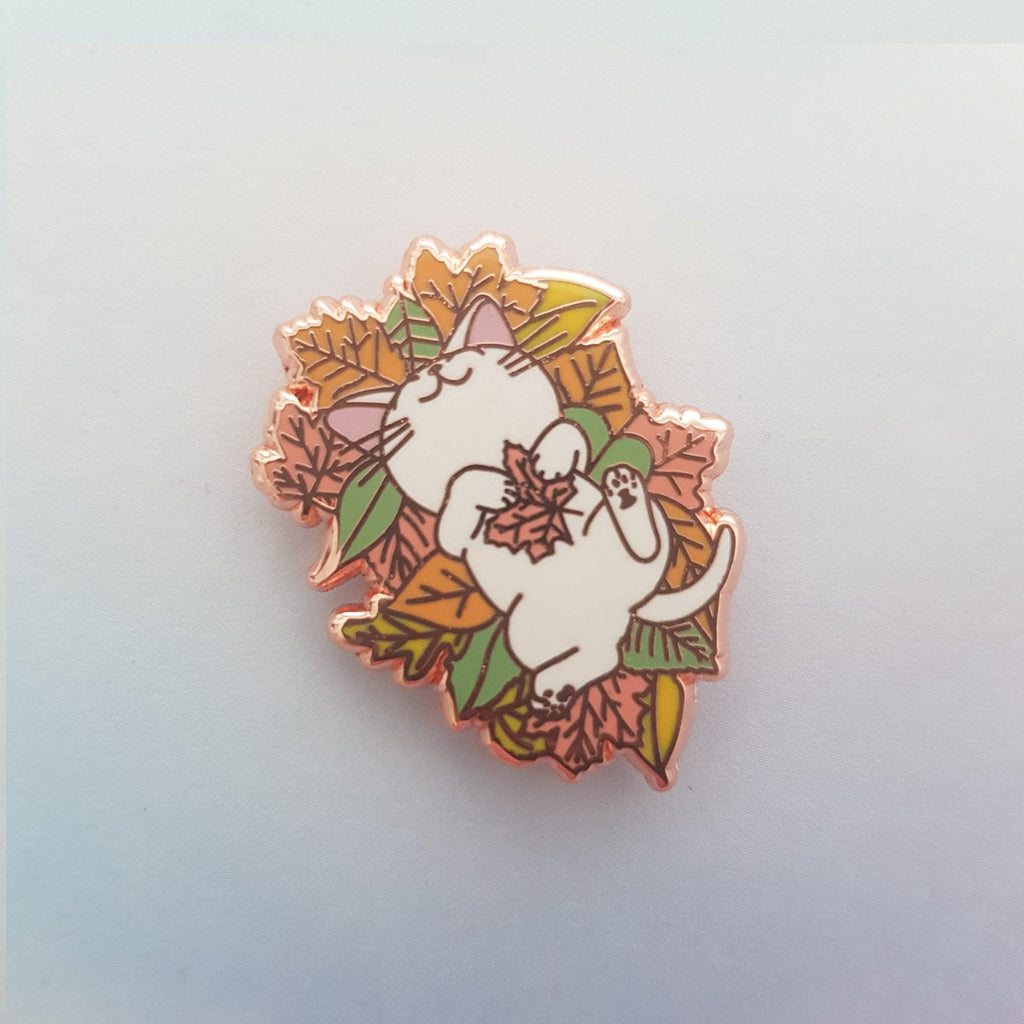 Autumn Kitty - Small Enamel Pin, Pins, Brooches & Lapel Pins