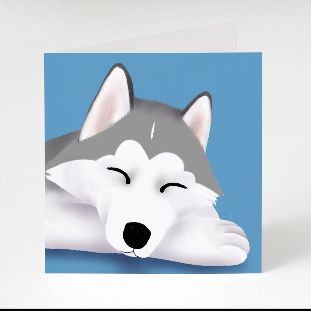 Timber the Husky - Any Occasion Greeting Card, Greeting Cards/Postcards, Greeting & Note Cards