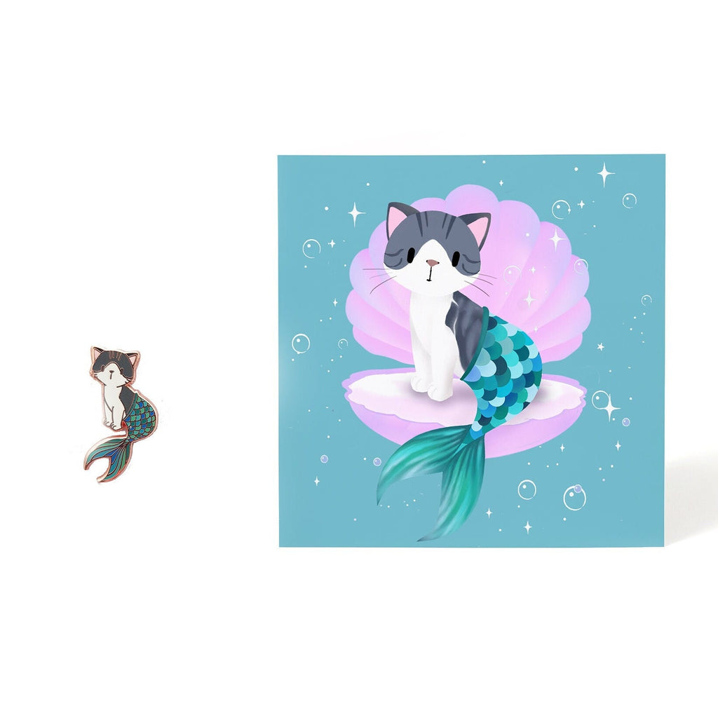 Rocky the Purrmaid - Any Occasion Greeting Card, Greeting Cards/Postcards, Greeting & Note Cards