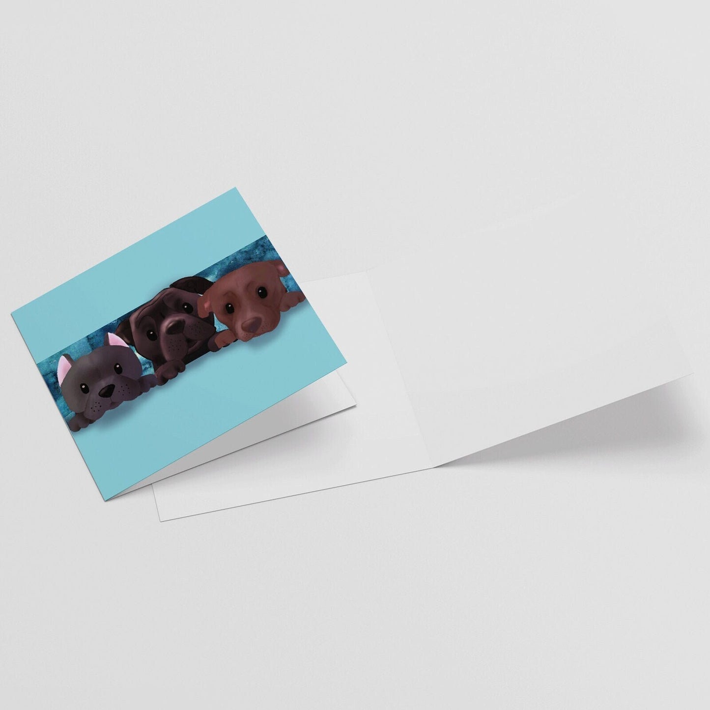 Tonka Hoku & Gordo Bullies - Any Occasion Greeting Card, Greeting Cards/Postcards, Greeting & Note Cards