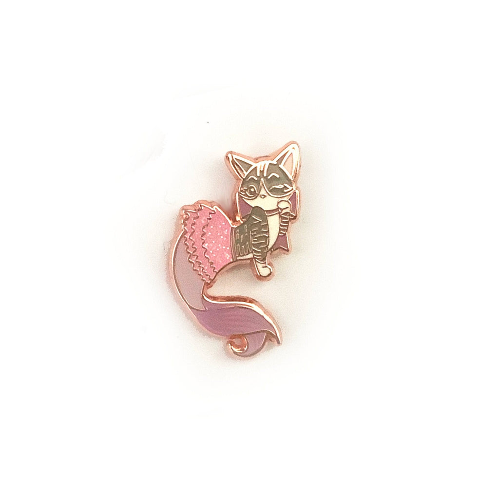 Purrmaid Aoife (Purrmaid of the Month, February 2022) - Small Enamel Pin, Charity Pin, Pins, Brooches & Lapel Pins