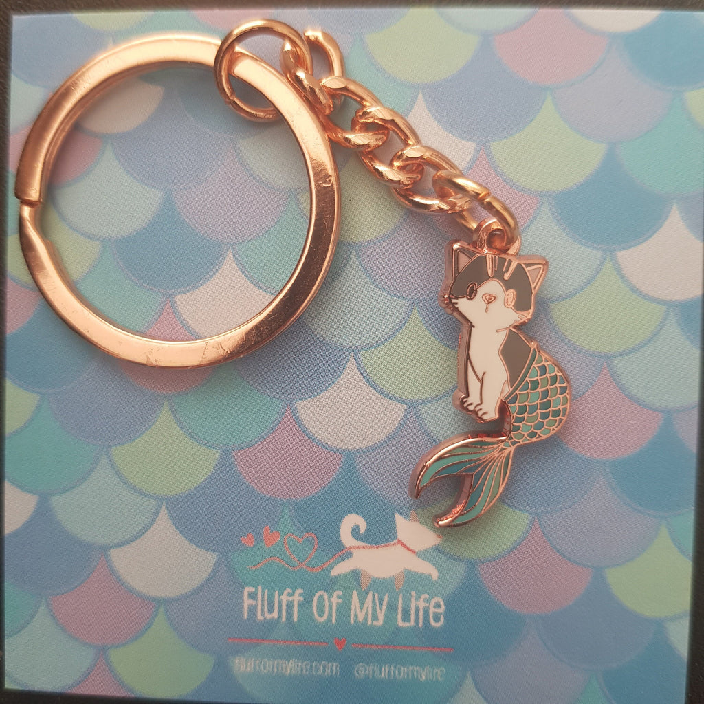 Purrmaid Keychain, Keychains & Magnets, Keychains