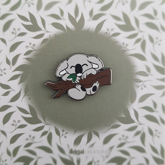 Koala Hanging on a Gum Tree - Small Enamel Pin, Pins, Brooches & Lapel Pins