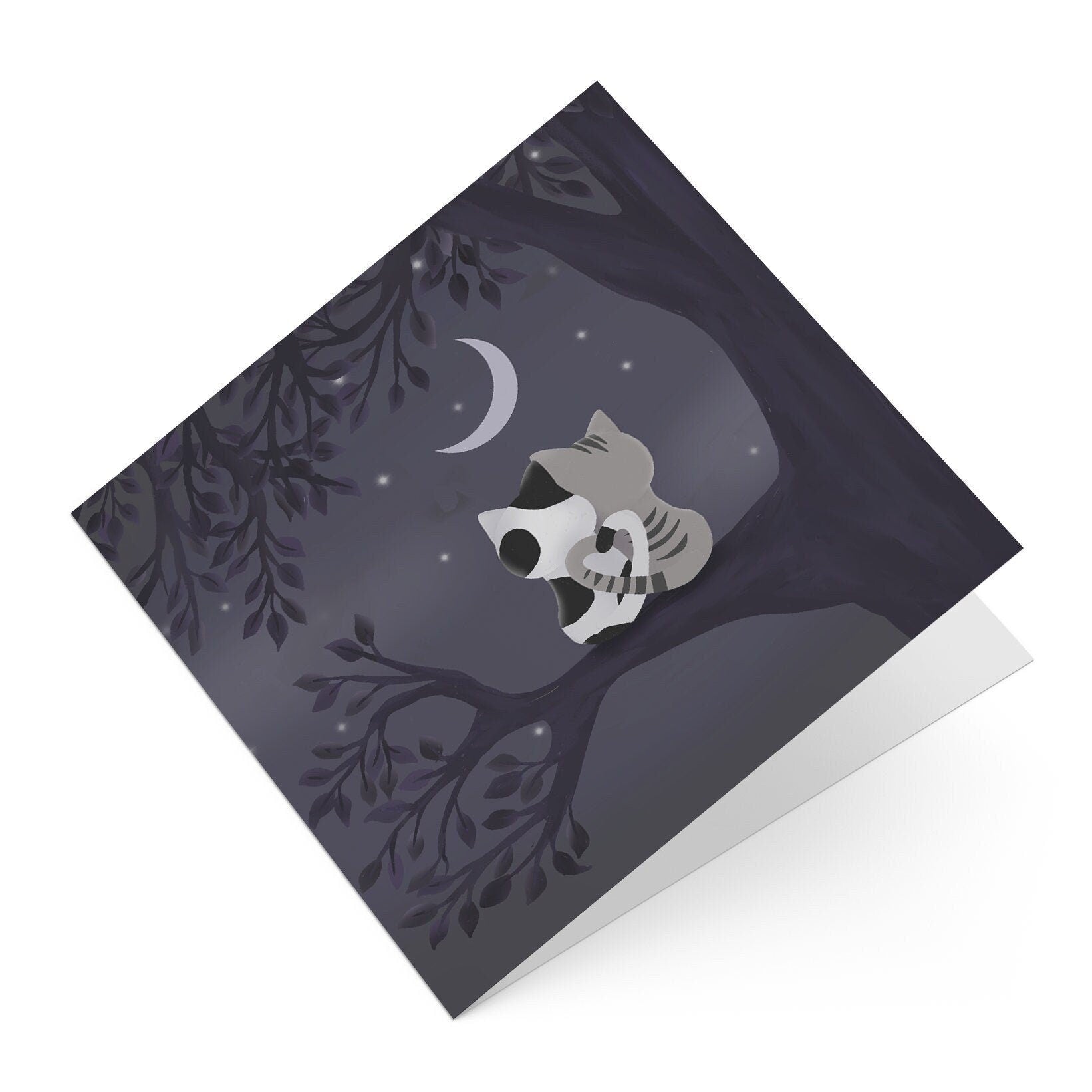 Valentines Day Card - Kitty Love in the Moonlight, &quot;I Love You to the Moon & Back&quot; - Greeting Card, Greeting Cards/Postcards, Greeting & Note Cards