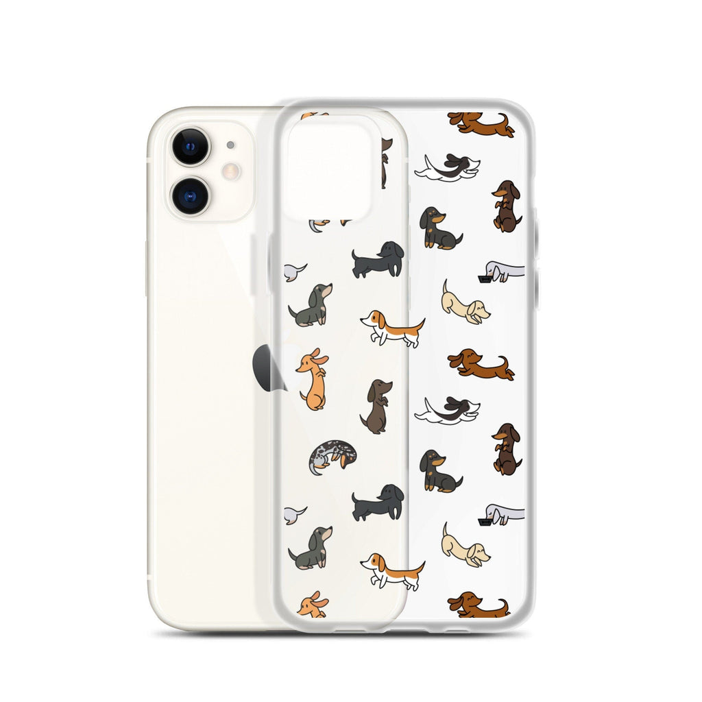 Mini Dachshund Pattern Coloured iPhone Case, Phone Cases, Mobile Phone Cases