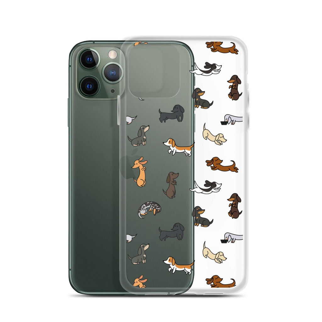 Mini Dachshund Pattern Coloured iPhone Case, Phone Cases, Mobile Phone Cases