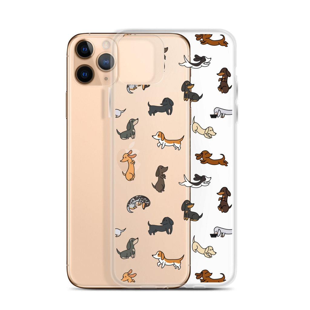 Mini Dachshund Pattern Coloured iPhone Case, Phone Cases, Mobile Phone Cases