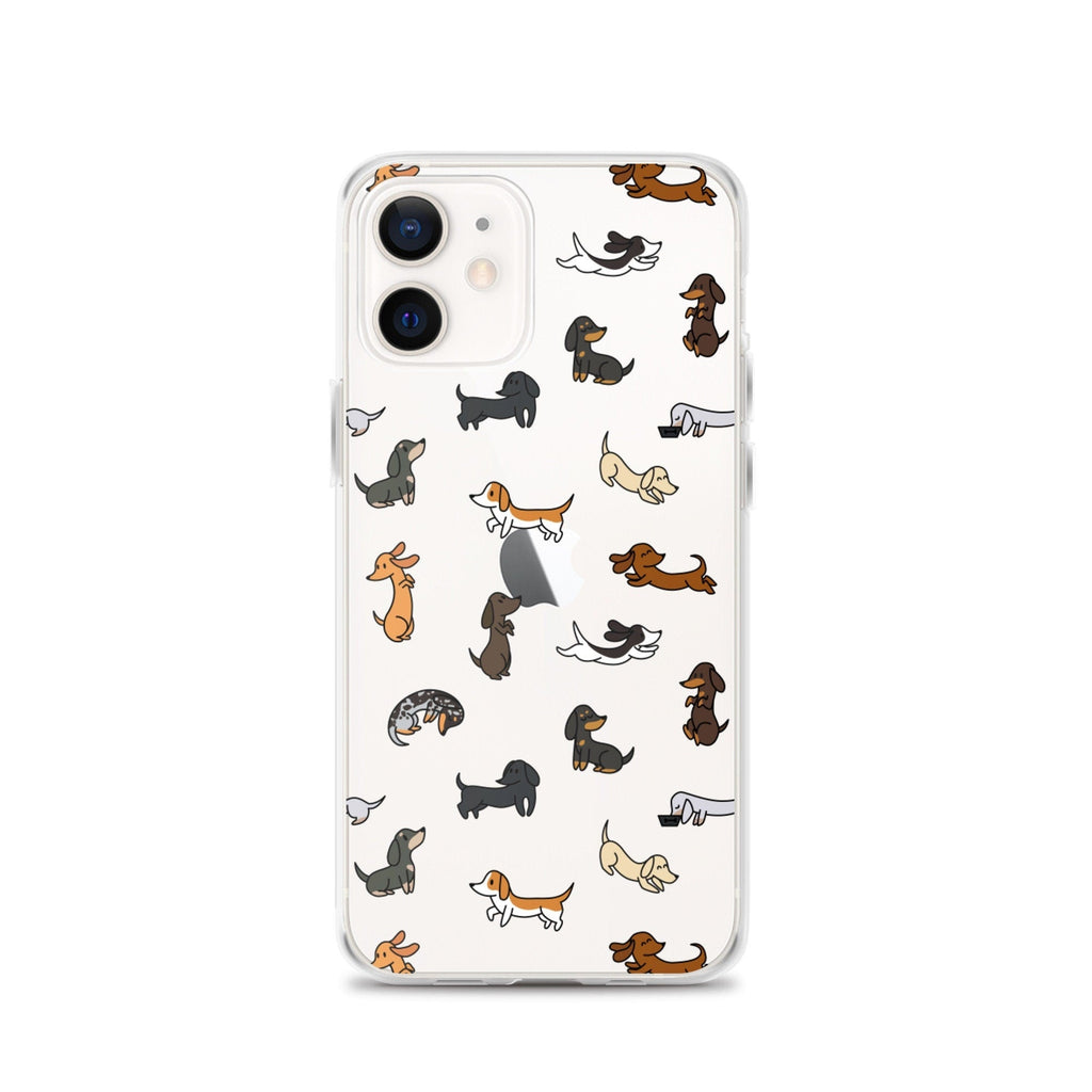 Mini Dachshund Pattern Coloured iPhone Case, Phone Cases, Mobile Phone Cases