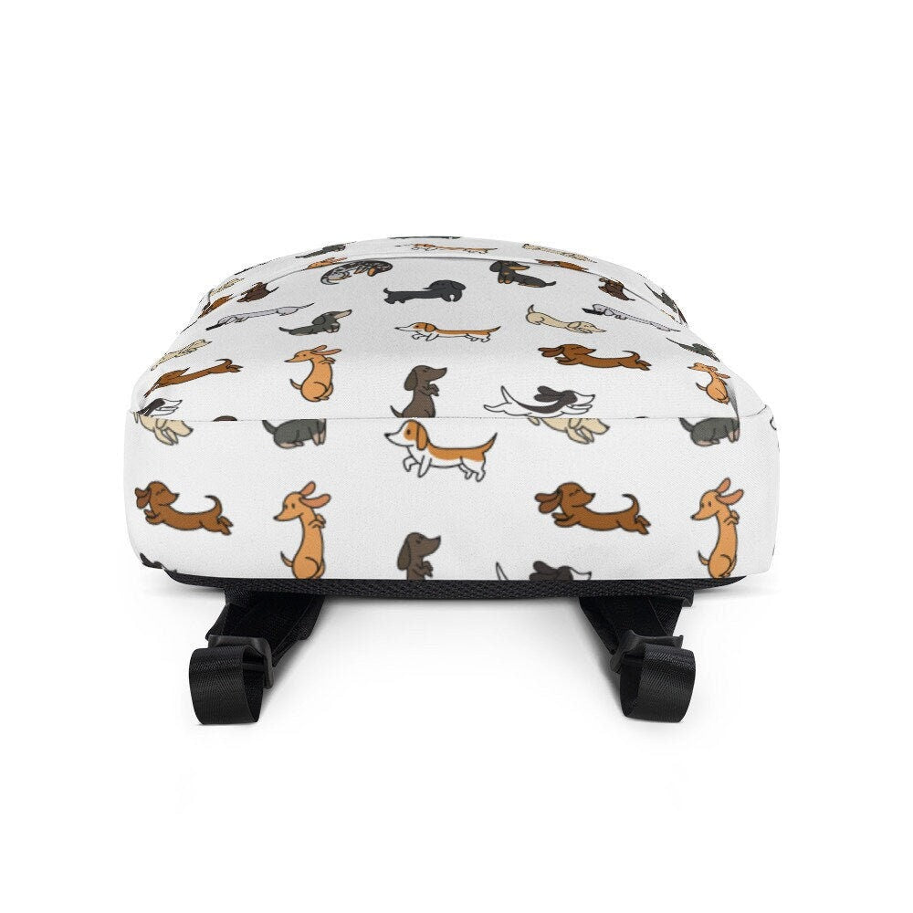 Mini Dachshund Pattern Coloured - Backpack, Bags, Backpacks