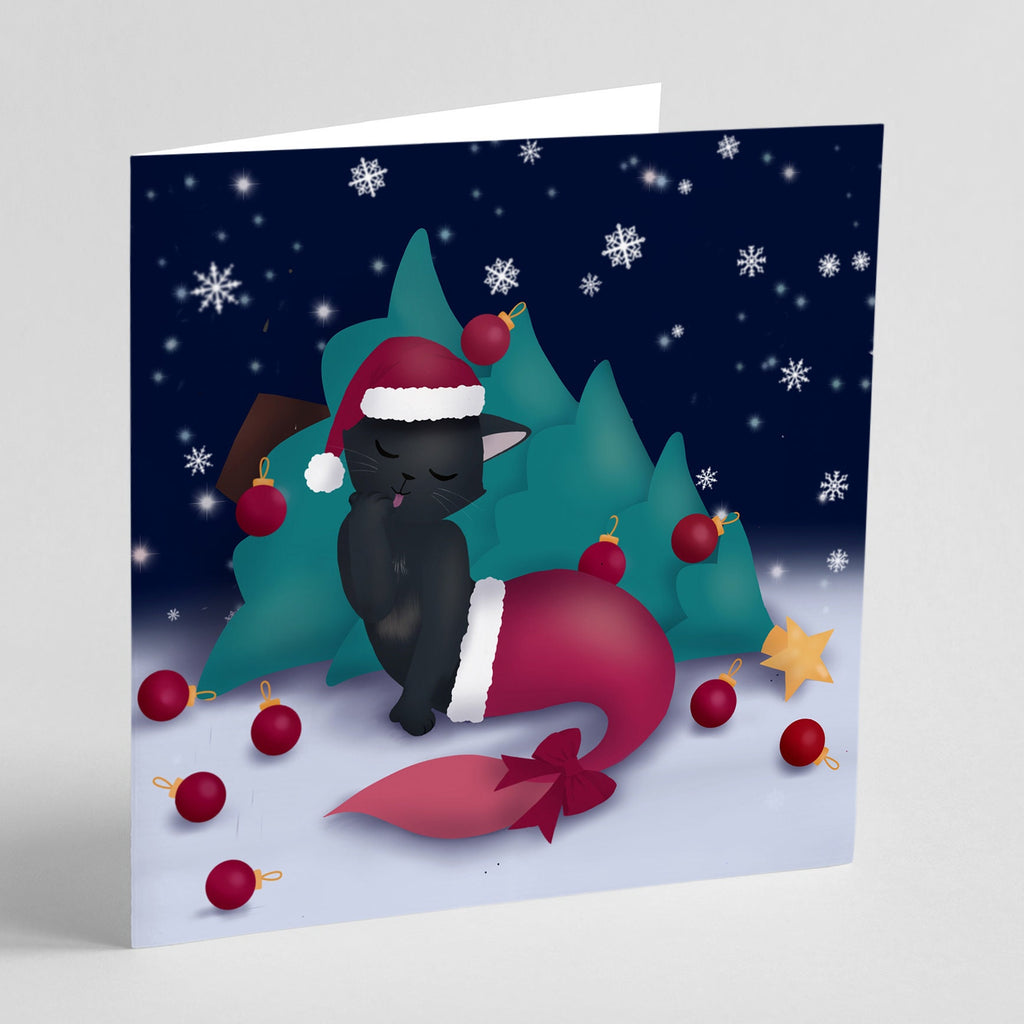 Purrmaid Java - Holiday Greeting Card