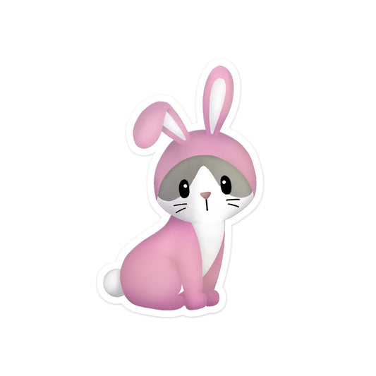 Kitty in Bunny Costume - Sticker