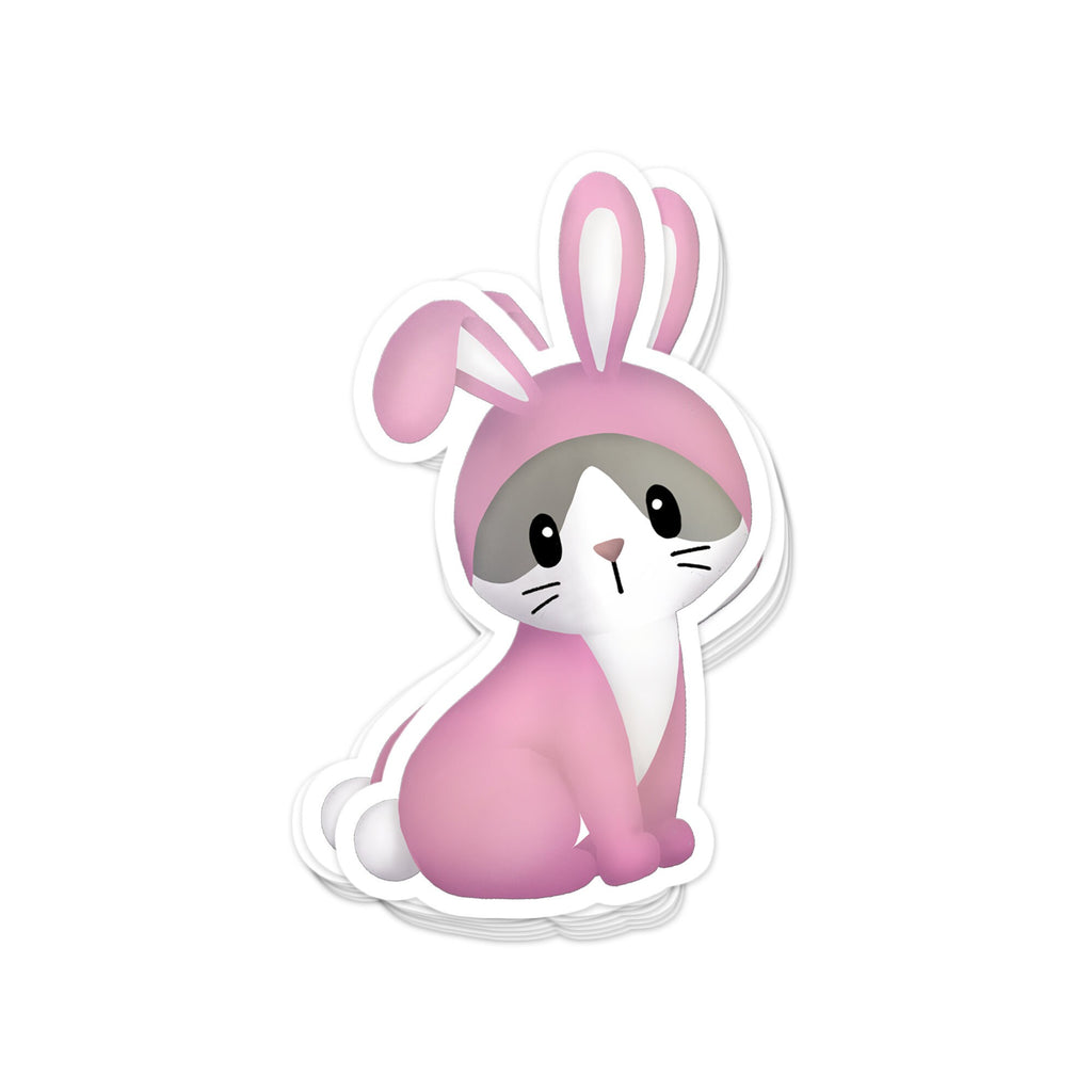 Kitty in Bunny Costume - Sticker