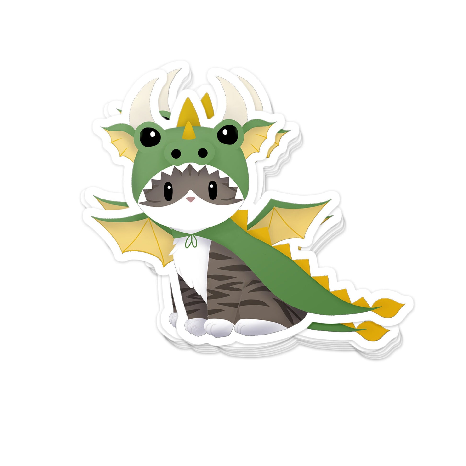 Kitty in Dragon Costume - Sticker