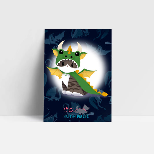 Dragon Kitty Postcard (Jack the Dragon Kitty)