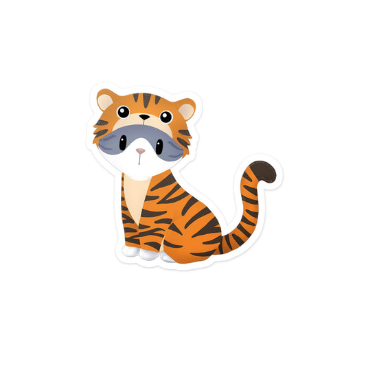 Kitty in Tiger Costume - Vinyl Sticker