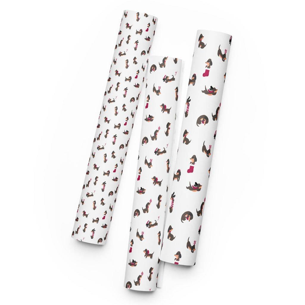 Christmas Dachshunds Wrapping paper sheets