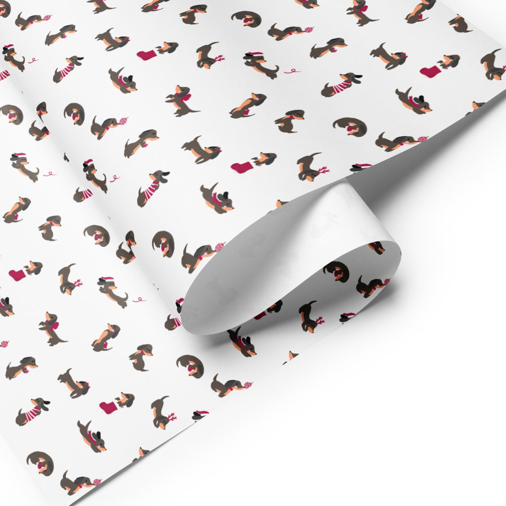 Christmas Dachshunds Wrapping paper sheets