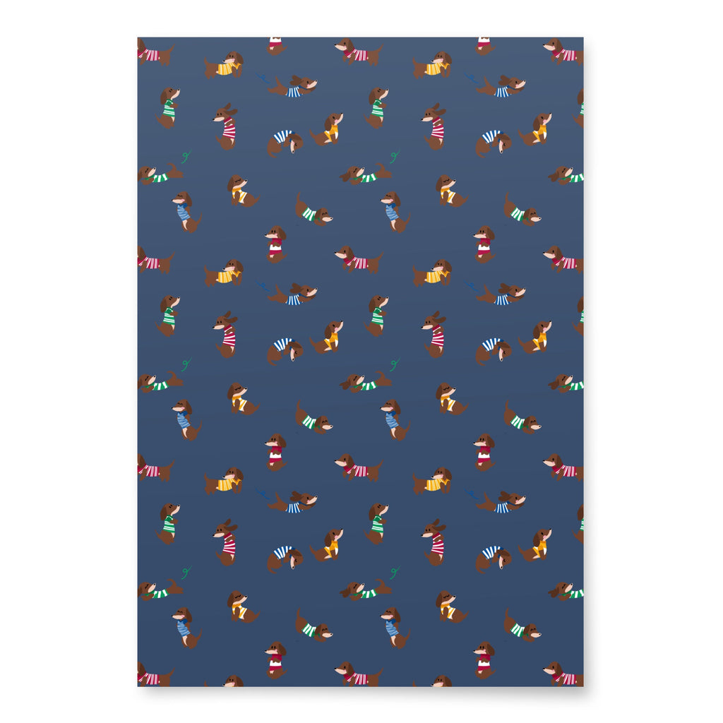 Dachshunds in Stripey Jumpers Wrapping paper sheets