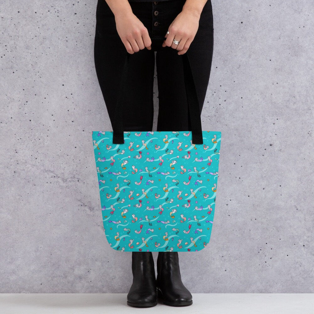 Purrmaid Pattern Tote bag