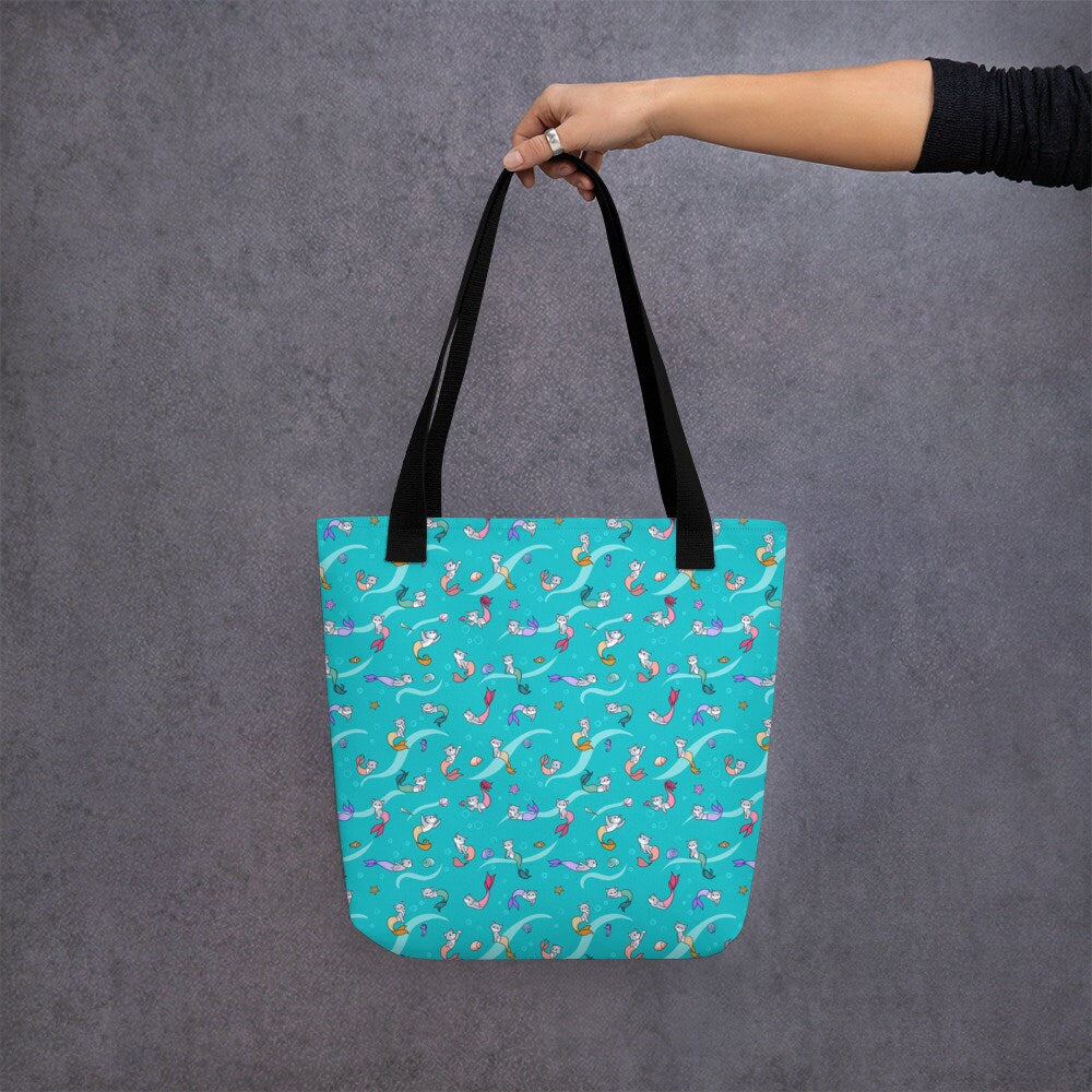 Purrmaid Pattern Tote bag