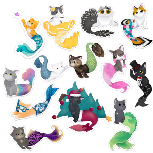 Purrmaid of the Month Mini Sticker Set of 13