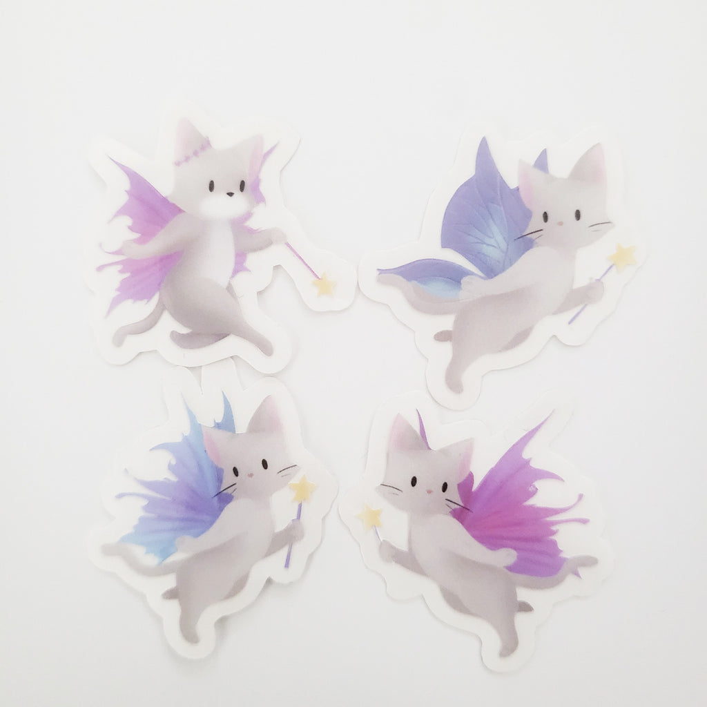 Fairy Kitties - Mini Stickers (Set of 4)