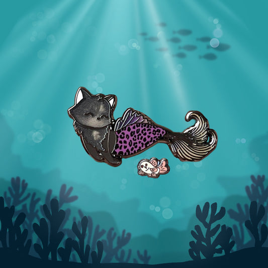 Purrmaid Scooty Pin