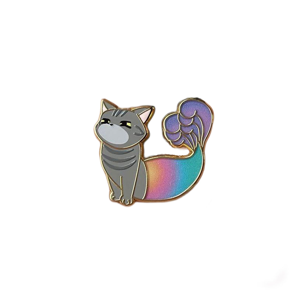 Purrmaid Dumpling Pin, Rainbow