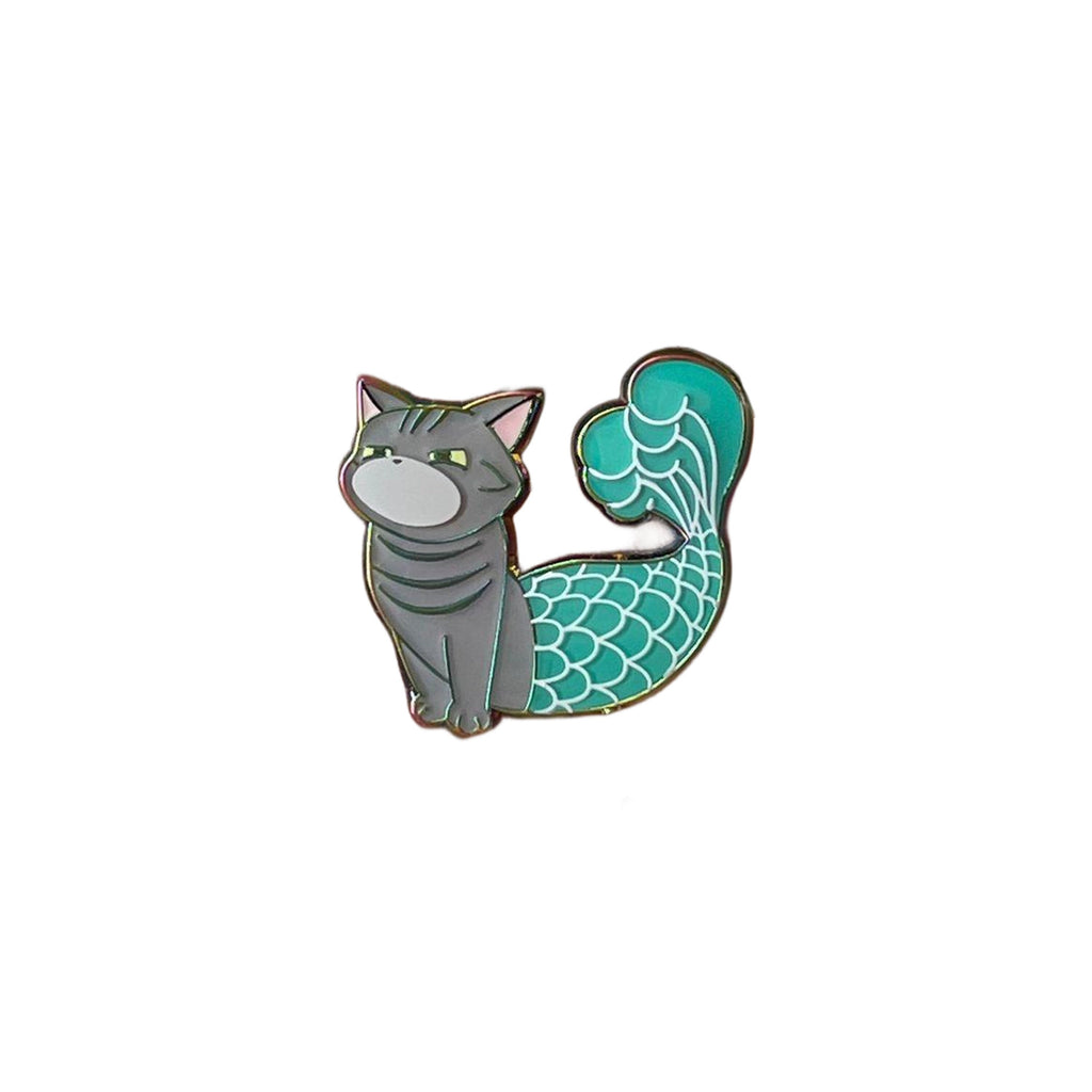 Purrmaid Dumpling Pin, Rainbow