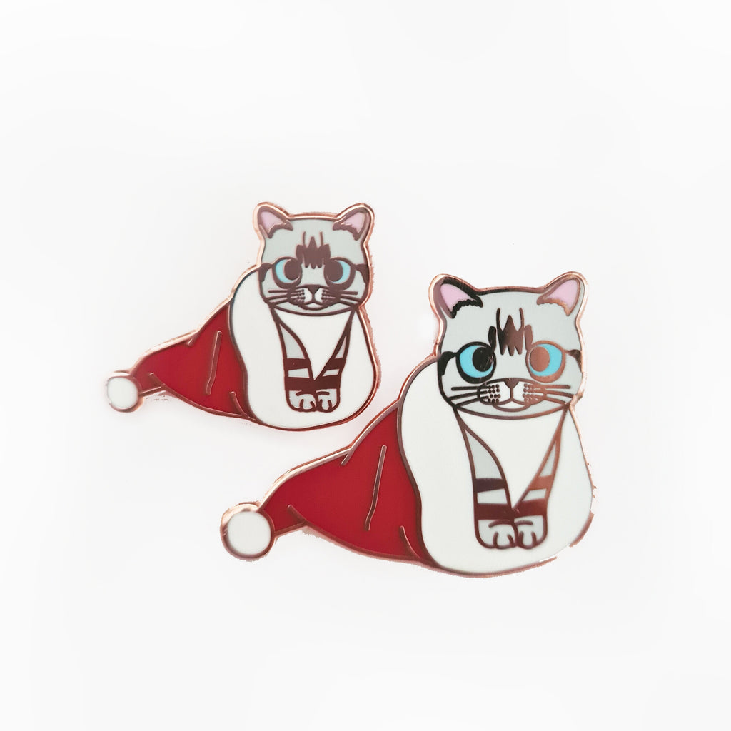 Christmas Roo Enamel Pin, Small vs Large