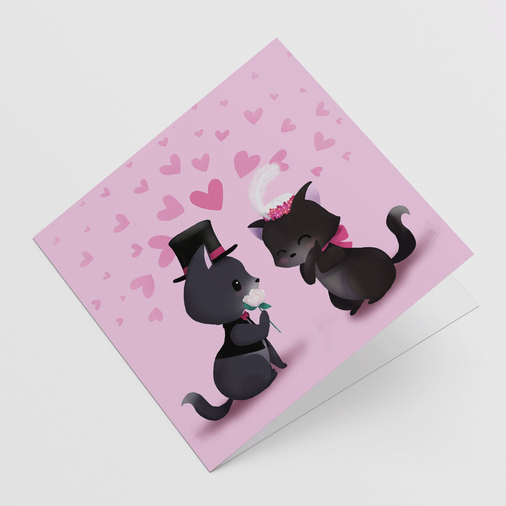 Vintage Kitties 9 Lives - Greeting Card