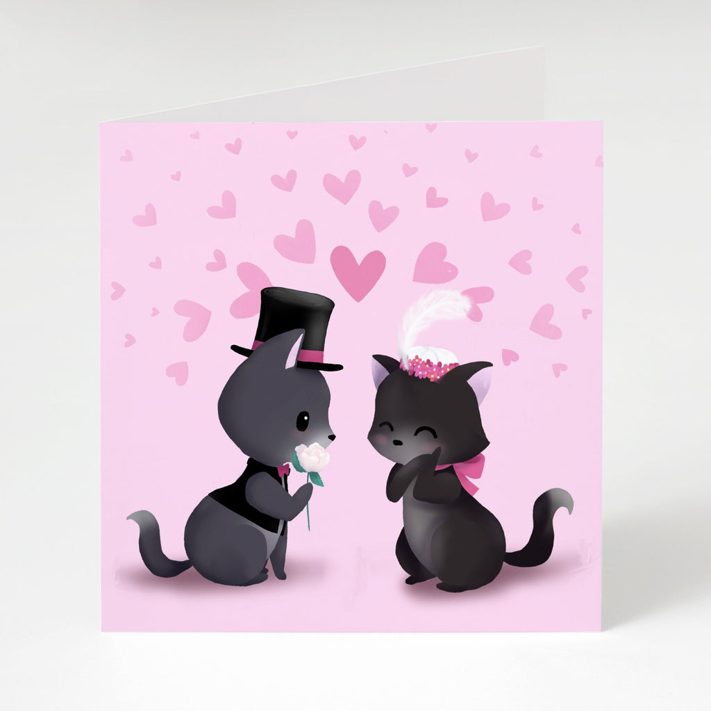 Vintage Kitties 9 Lives - Greeting Card