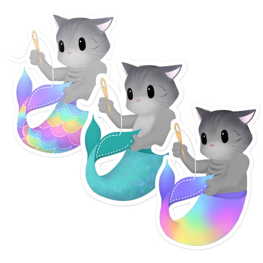 Sewing Purrmaid - Vinyl Sticker